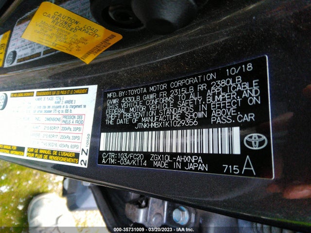 Toyota C-HR 2019 JTNKHMBX1K1029356 Image 10