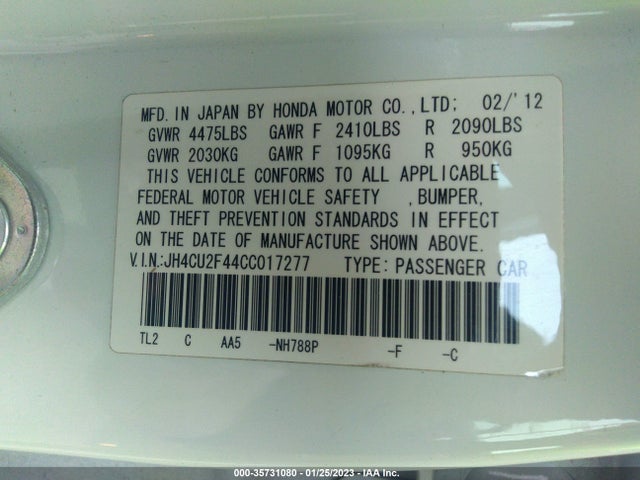 Acura TSX 2012 JH4CU2F44CC017277 Image 10