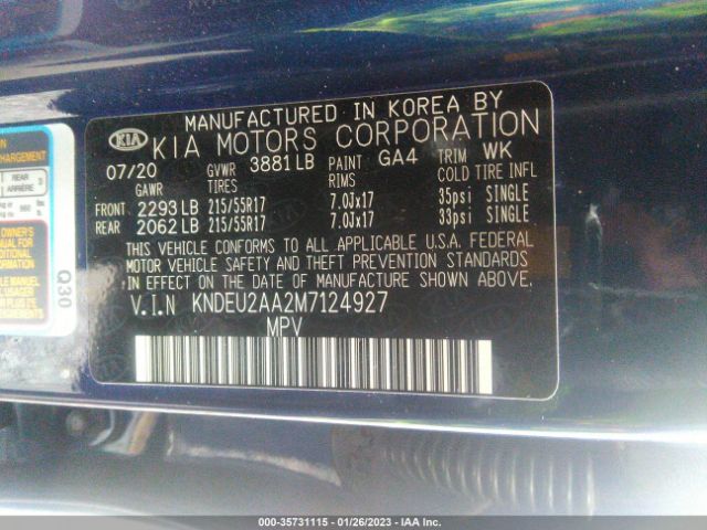KNDEU2AA2M7124927 KIA SELTOS S