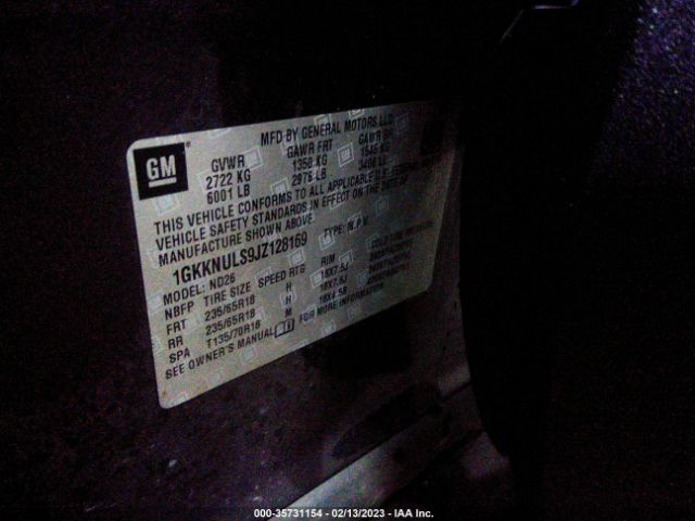 1GKKNULS9JZ128169 GMC ACADIA SLT