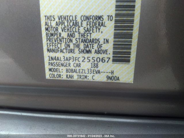 1N4AL3AP3FC255067 Nissan Altima 2.5 S
