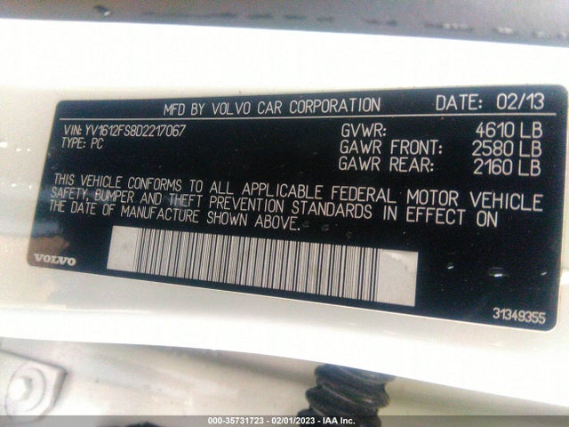 Volvo S60 T5 2013 YV1612FS8D2217067 Image 9