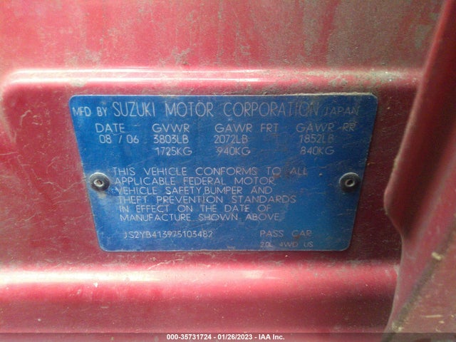 JS2YB413975103482 Suzuki SX4