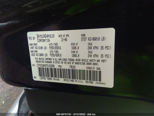 1Z7HC28N07S163286 Mitsubishi Raider