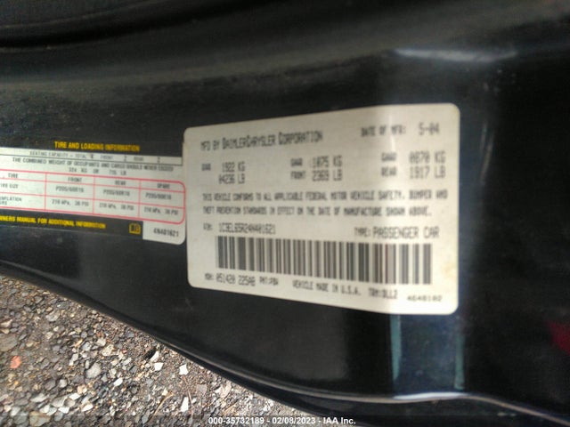 1C3EL65R24N401621 Chrysler Sebring Limited