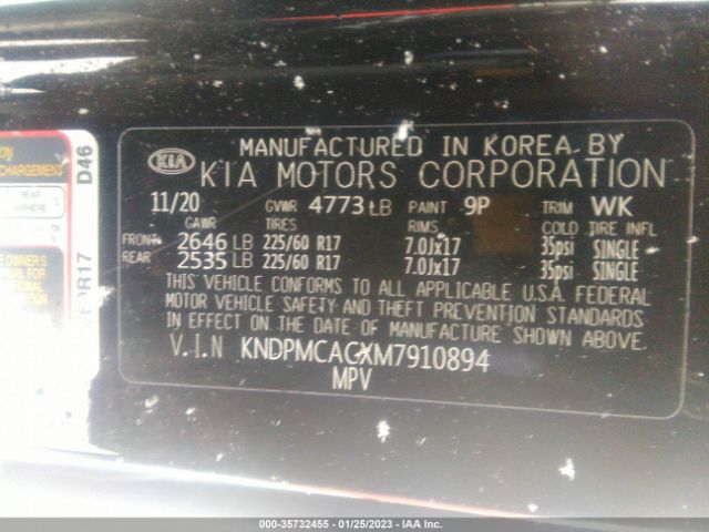 KNDPMCACXM7910894 KIA Sportage Lx