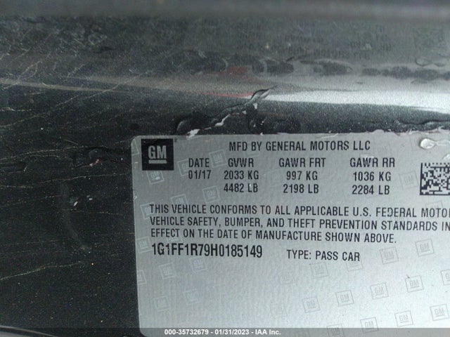 Chevrolet Camaro 1ss 2017 1G1FF1R79H0185149 Image 10