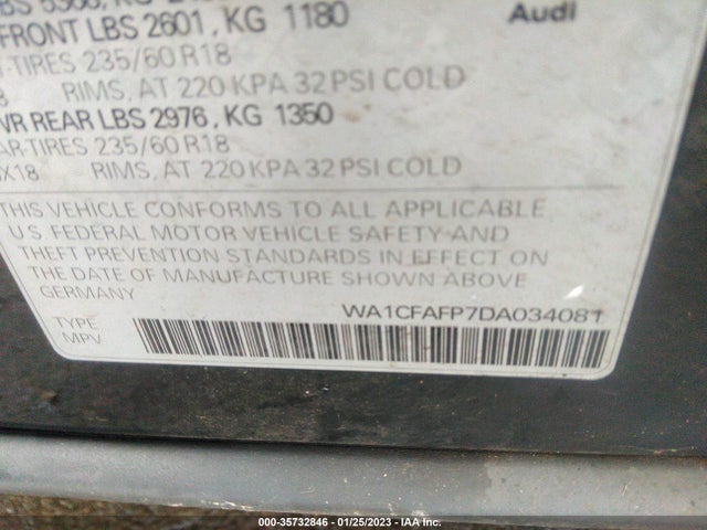 Audi Q5 PREMIUM 2013 WA1CFAFP7DA034081 Image 10