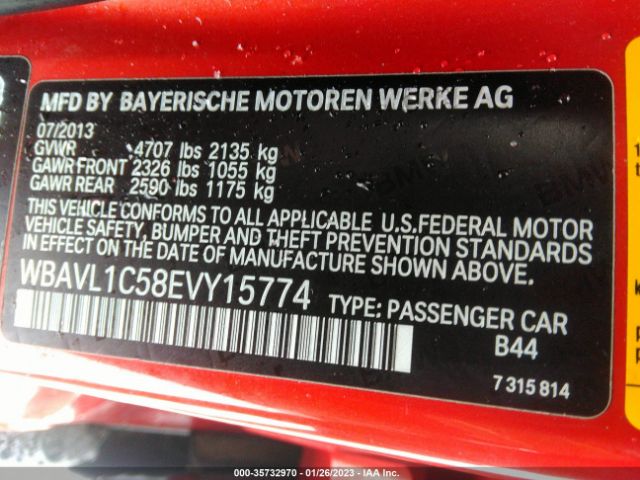 WBAVL1C58EVY15774 BMW X1 Xdrive28i