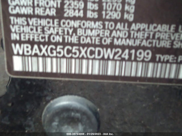 BMW 5 Series 528i 2012 WBAXG5C5XCDW24199 Image 9