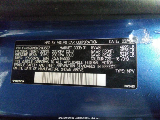 YV4162UM8K2143567 Volvo Xc40 R-design