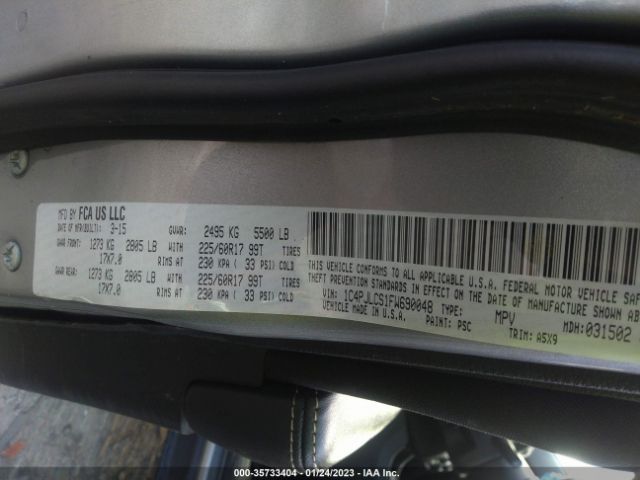 1C4PJLCS1FW690048 Jeep Cherokee Latitude
