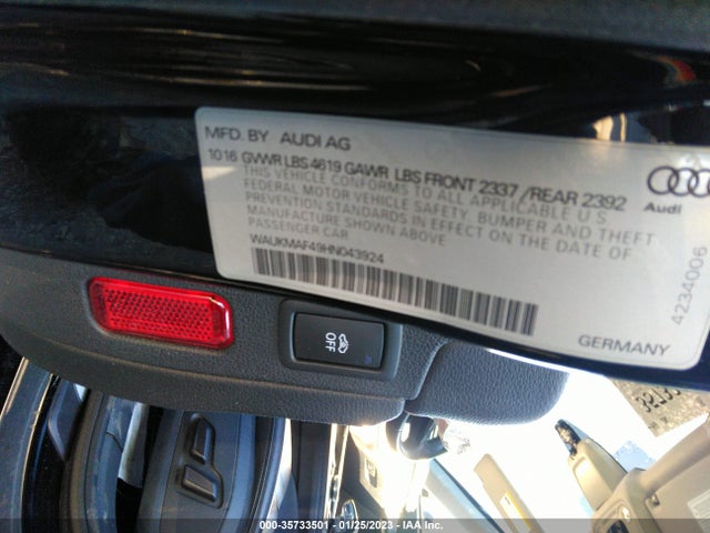 WAUKMAF49HN043924 Audi A4 Season Of Audi Ultra
