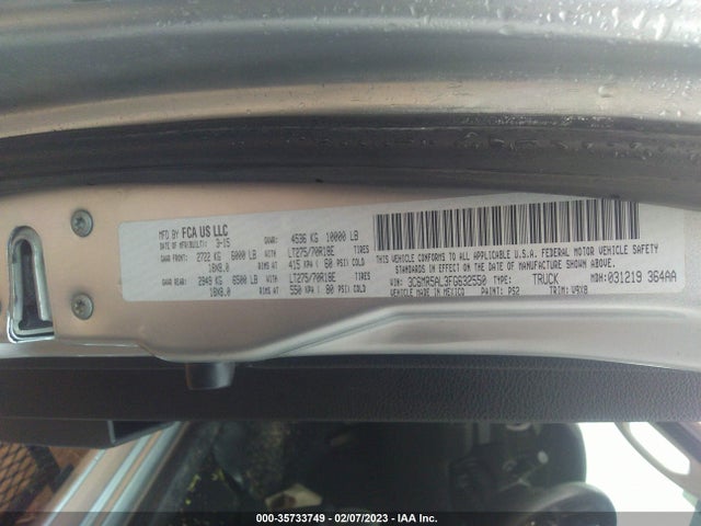 RAM 2500 Tradesman 2015 3C6MR5AL3FG632550 Image 10