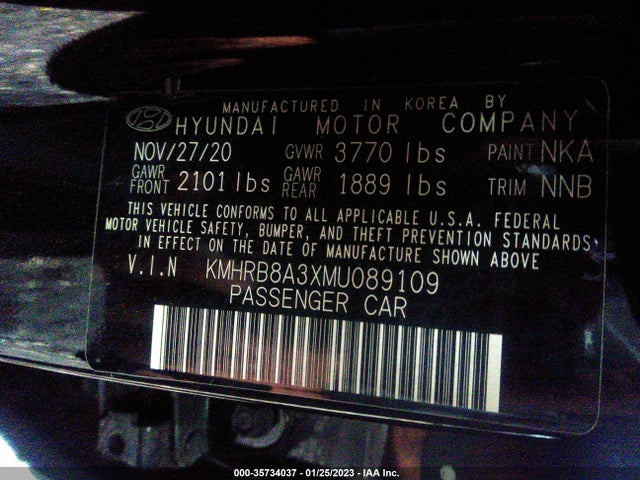 Hyundai Venue 2021 KMHRB8A3XMU089109 Image 11