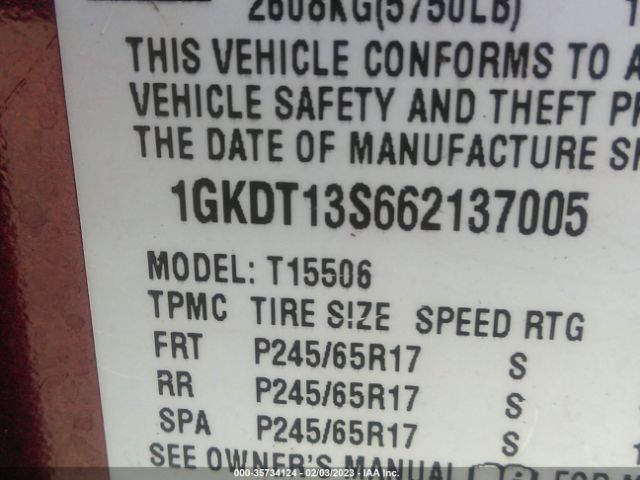1GKDT13S662137005 GMC Envoy Sle
