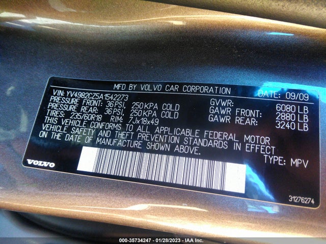 Volvo Xc90 I6 2010 YV4982CZ5A1542273 Image 10