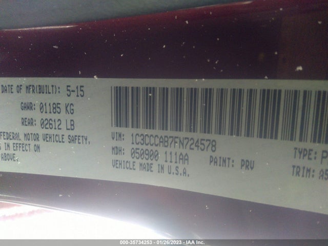 Chrysler 200 Limited 2015 1C3CCCAB7FN724578 Image 10