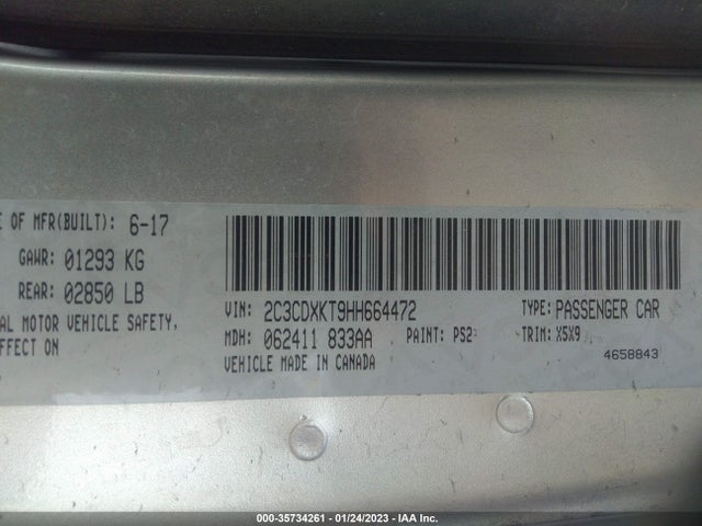 Dodge Charger Police 2017 2C3CDXKT9HH664472 Image 9