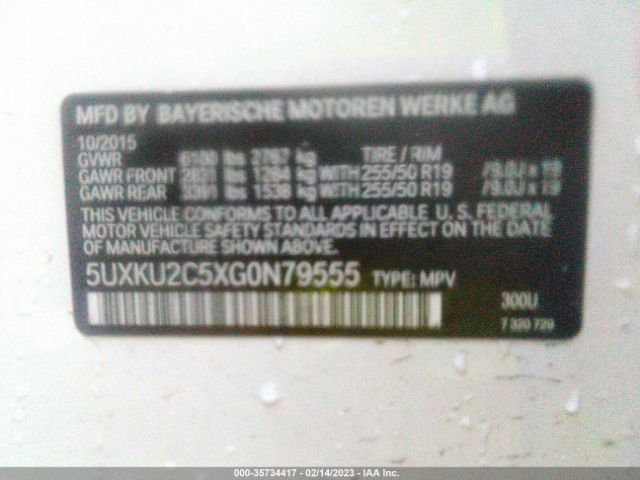 5UXKU2C5XG0N79555 BMW X6 Xdrive35i