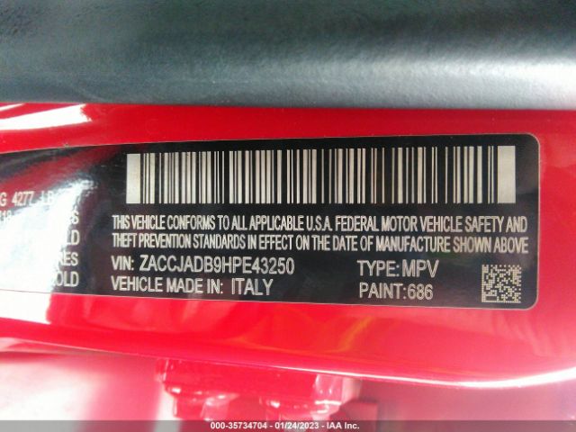 ZACCJADB9HPE43250 Jeep Renegade Limited