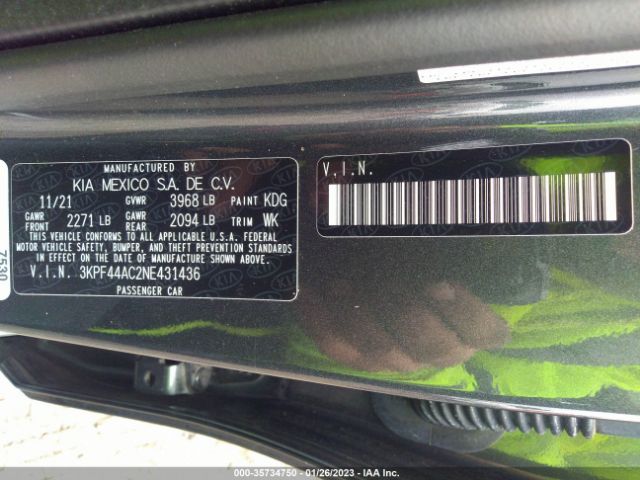 3KPF44AC2NE431436 KIA FORTE GT