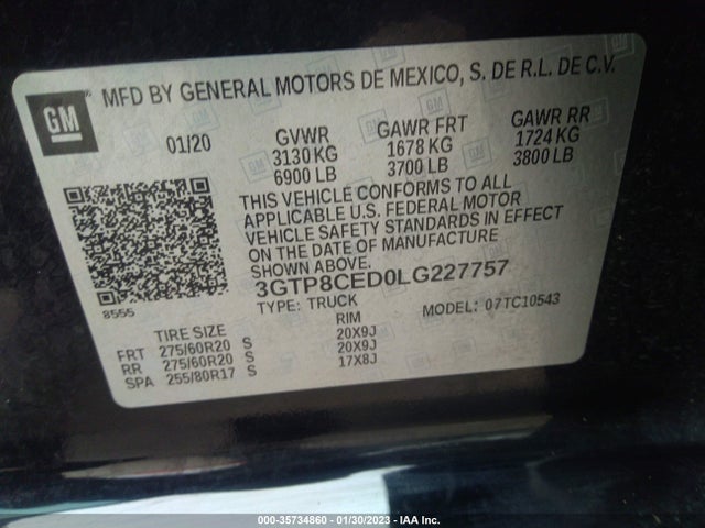 GMC Sierra 1500 Elevation 2020 3GTP8CED0LG227757 Image 9