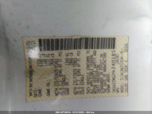 5N1AZ2MG2FN240185 Nissan Murano Platinum