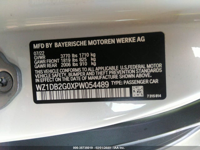 2023 Toyota Supra, VIN: WZ1DB2G0XPW054489