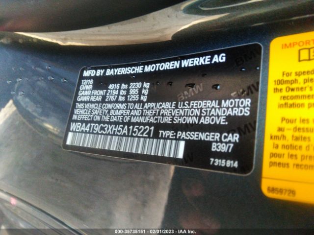 WBA4T9C3XH5A15221 BMW 4 Series 440i