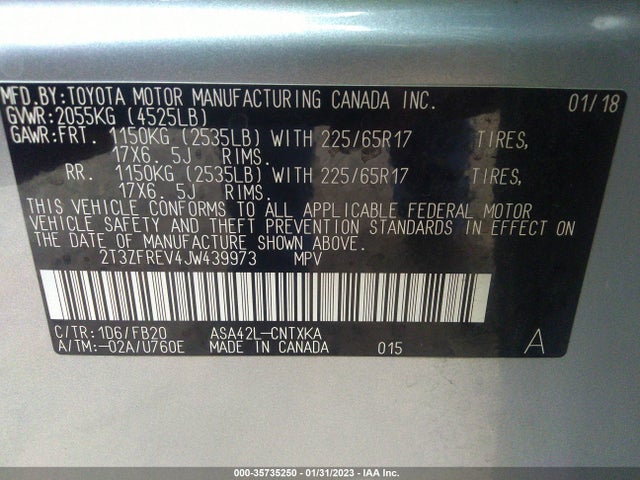 Toyota RAV4 LE 2018 2T3ZFREV4JW439973 Image 11