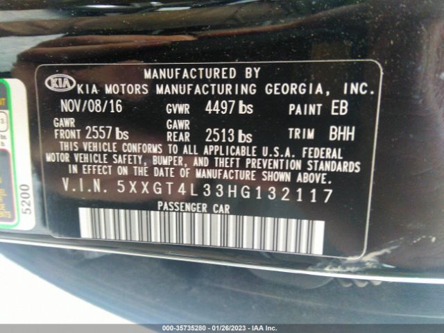 5XXGT4L33HG132117 KIA Optima Lx