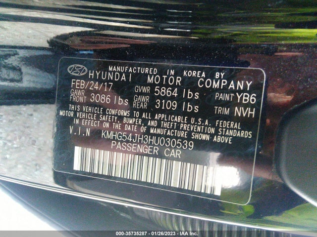 2017 Genesis G90, VIN: KMHG54JH3HU030539