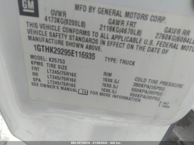 GMC Sierra 2500hd Sle 2005 1GTHK29295E116935 Image 10