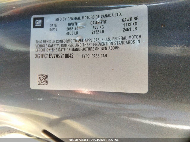 Chevrolet Camaro 2lt 2010 2G1FC1EV7A9210042 Image 10