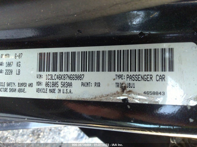 Chrysler SEBRING SDN 2007 1C3LC46K87N669087 Image 10