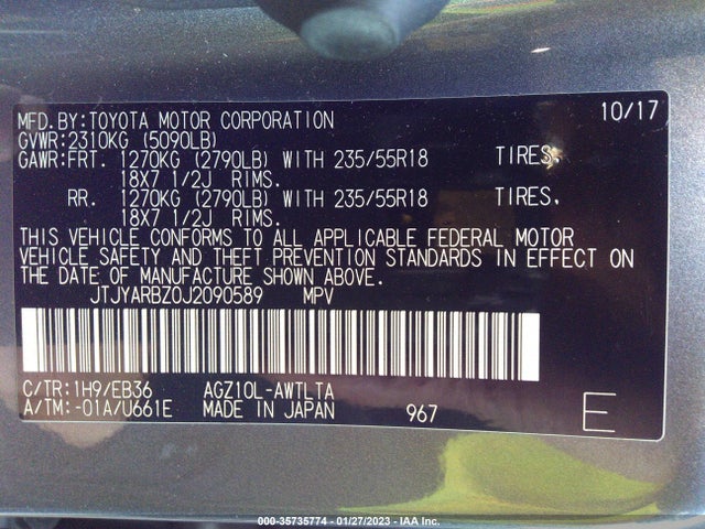 2018 Lexus NX, VIN: JTJYARBZ0J2090589