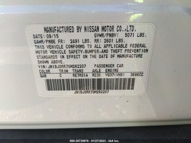 Продажа на аукционе авто 2016 Infiniti Qx50, vin: JN1BJ0RR7GM262207, номер лота: 35735878