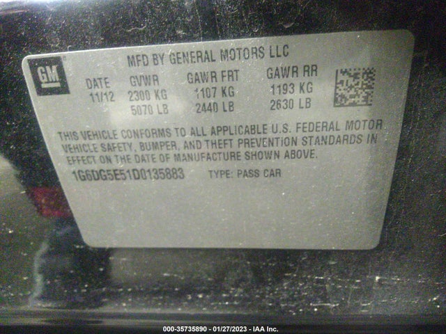 Cadillac Cts Sedan Luxury 2013 1G6DG5E51D0135883 Image 10