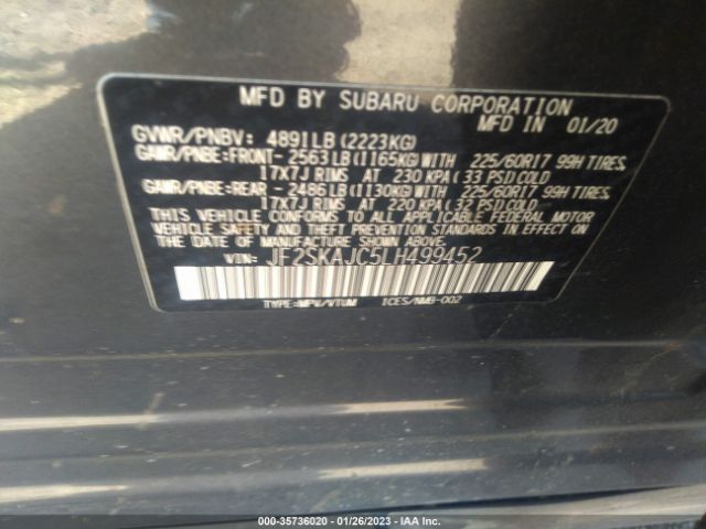 JF2SKAJC5LH499452 Subaru Forester Premium