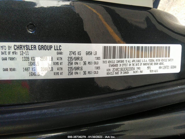 2C4RC1BG3CR222654 Chrysler Town & Country Touring