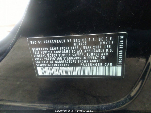 3VWDB7AJ6JM229421 Volkswagen Jetta 1.4t