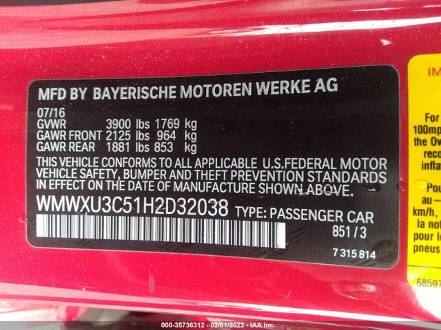 2017 Mini Cooper, VIN: WMWXU3C51H2D32038