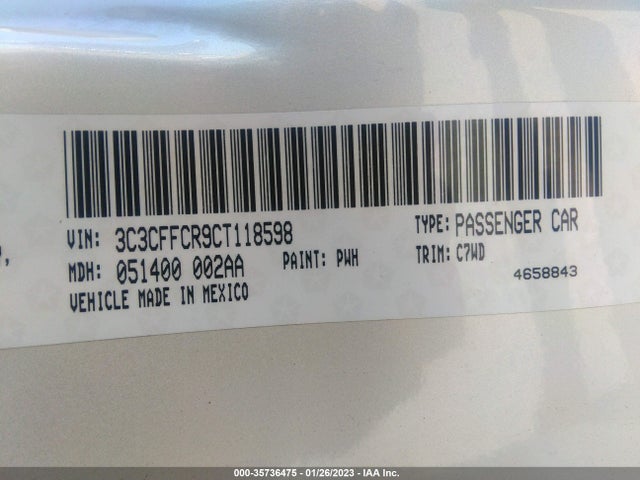 3C3CFFCR9CT118598 Fiat 500 LOUNGE