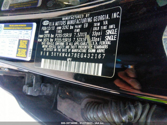 KIA SORENTO SX 2014 5XYKW4A78EG432167 Image 10