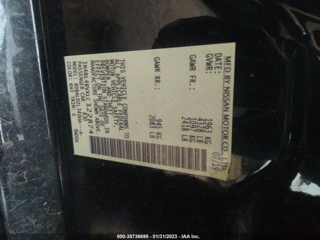 Nissan Altima 2.5 S 2020 1N4BL4BVXLC122874 Image 10