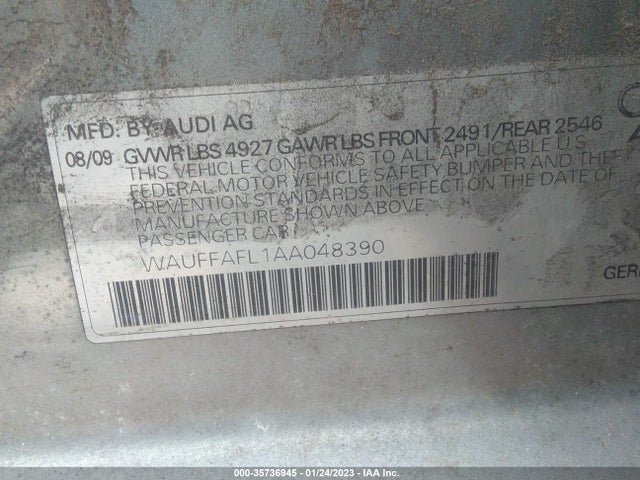 WAUFFAFL1AA048390 Audi A4 2.0t Premium  Plus