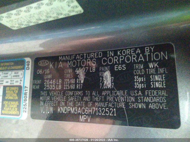 KNDPM3AC6H7132521 KIA Sportage Lx