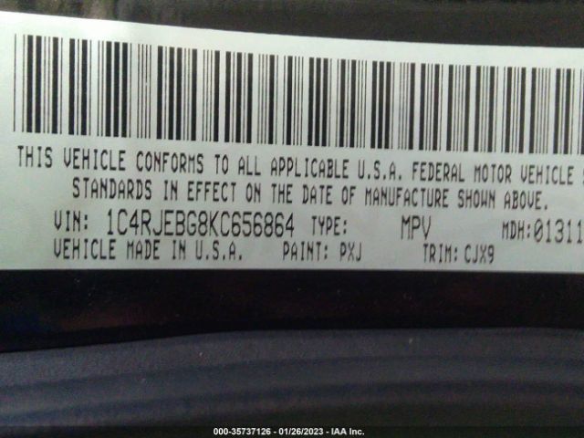Jeep Grand Cherokee Limited 2019 1C4RJEBG8KC656864 Image 9