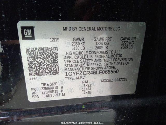 1GYFZCR46LF068550 Cadillac Xt4 Fwd Premium Luxury